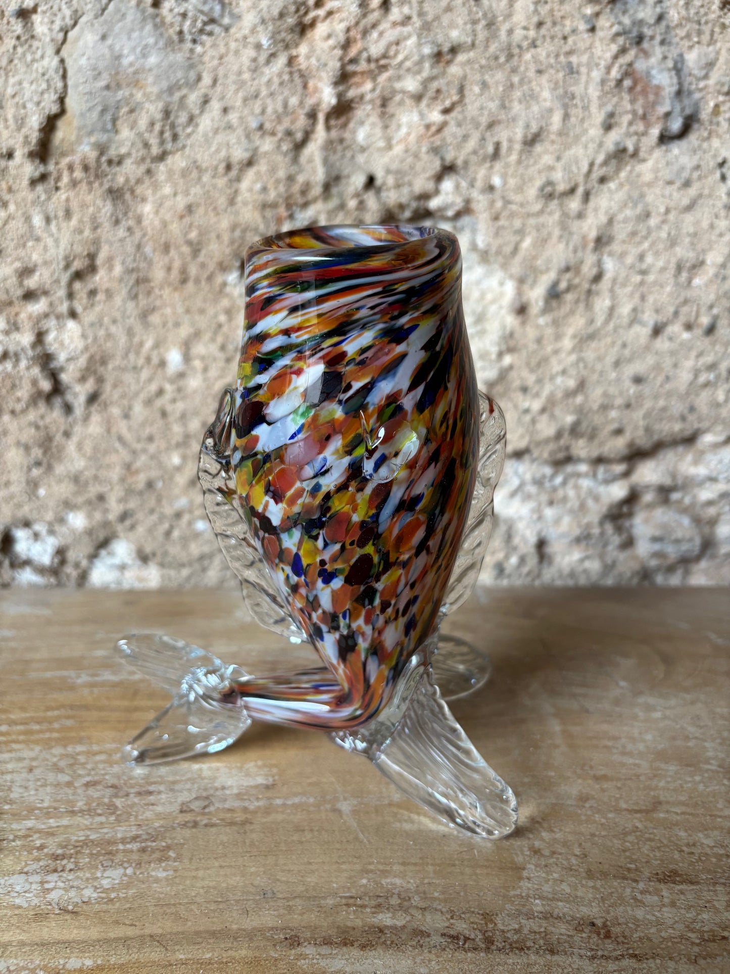 JARRÓN EN CRISTAL DE MURANO.