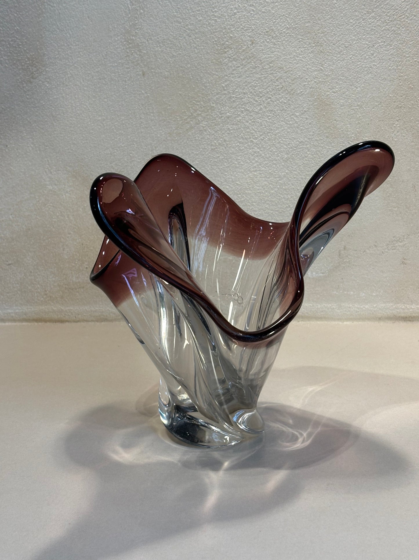 JARRÓN DE VIDRIO SOPLADO "FONT DEL VIDRE".