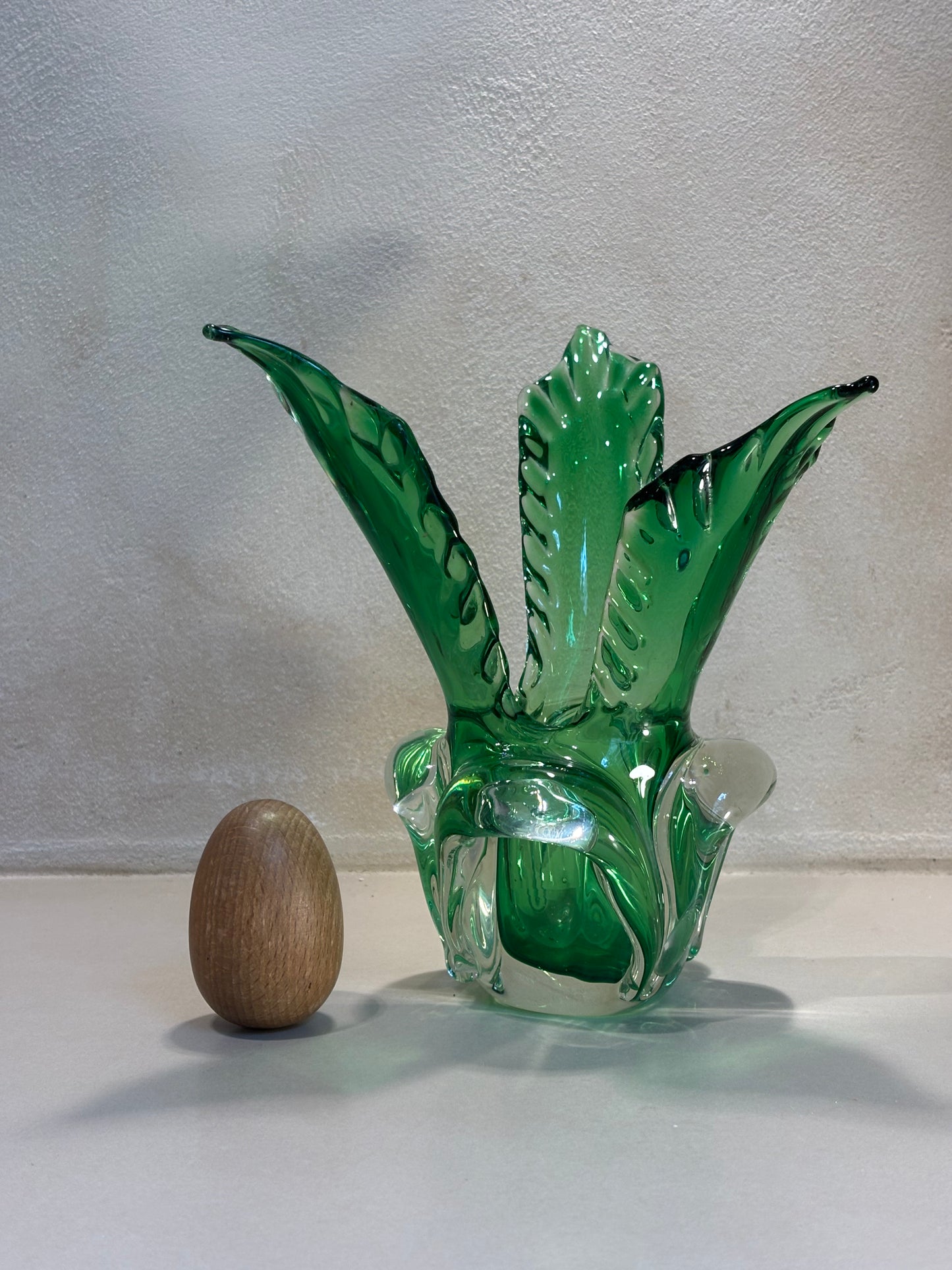 JARRÓN DE VIDRIO SOPLADO "FONT DEL VIDRE".