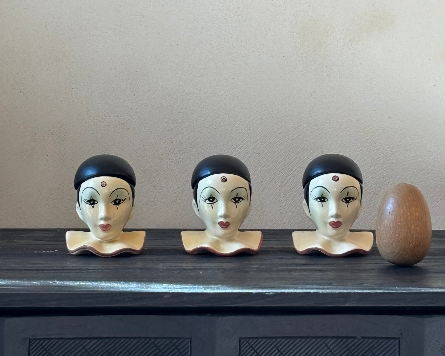 SET DE 3 HUEVERAS VINTAGE.