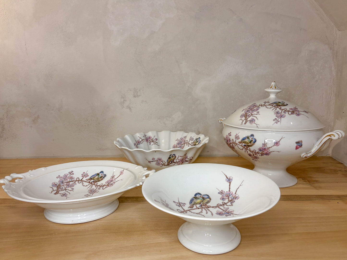 VAJILLA EN PORCELANA ESMALTADA.