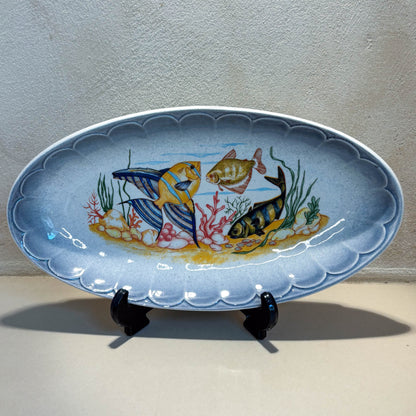 JUEGO DE 6 PLATOS CON FUENTE PARA SERVIR.