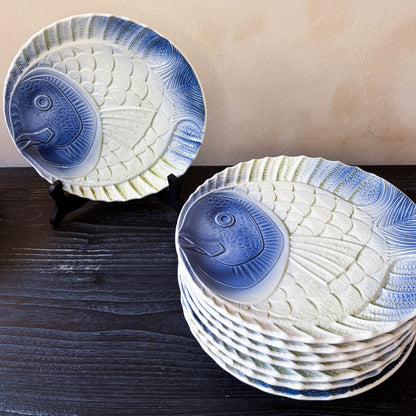 PLATOS EN BARBOTINE FORMA DE PEZ.