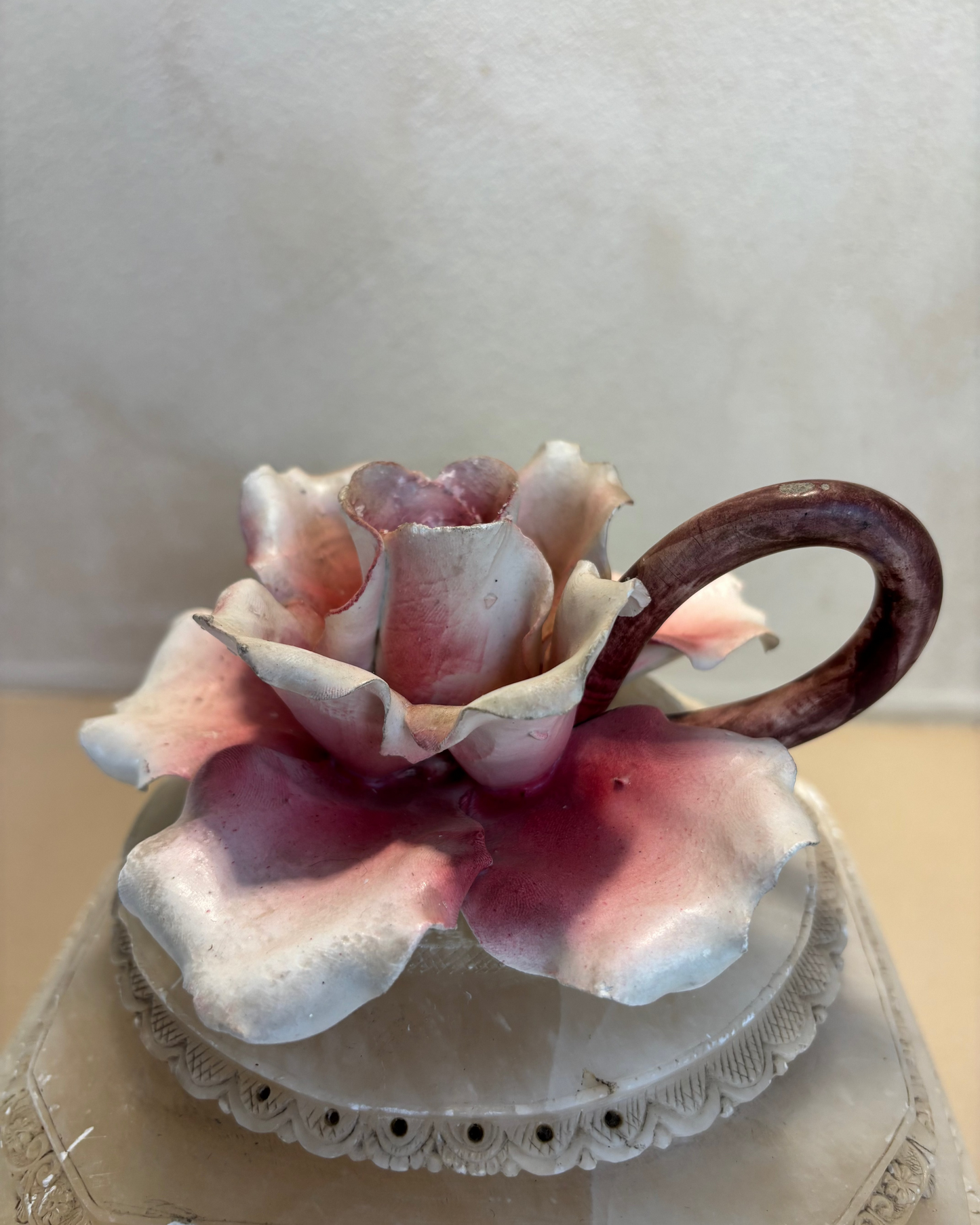 PORTAVELAS VINTAGE DE CAPODIMONTE.