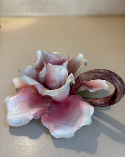 PORTAVELAS VINTAGE DE CAPODIMONTE.