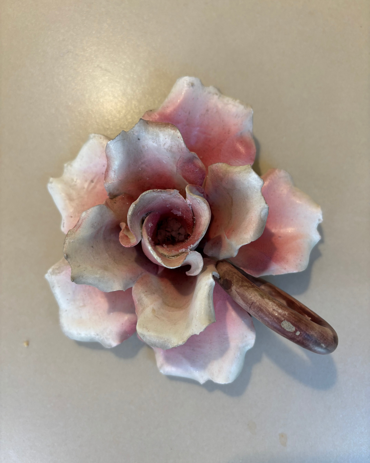 PORTAVELAS VINTAGE DE CAPODIMONTE.