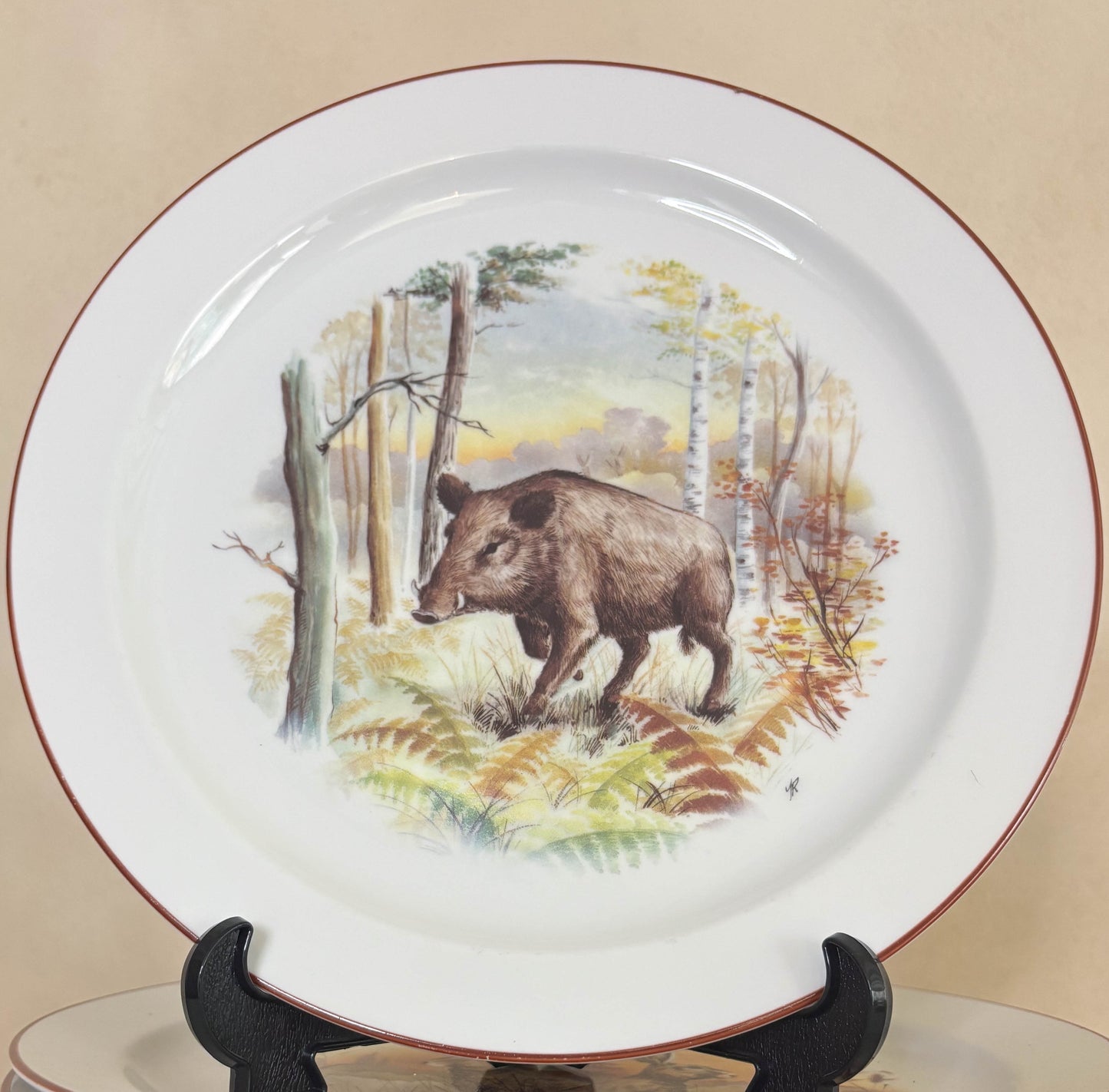 PLATOS LLANOS VINTAGE , FAUNA DEL BOSQUE.