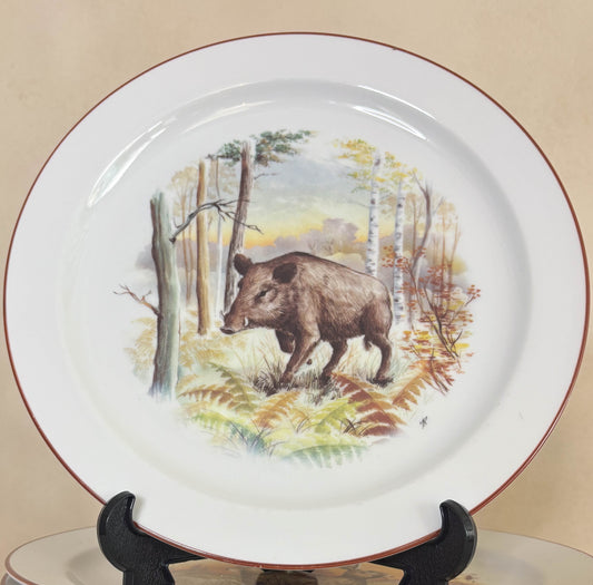 PLATOS LLANOS VINTAGE , FAUNA DEL BOSQUE.