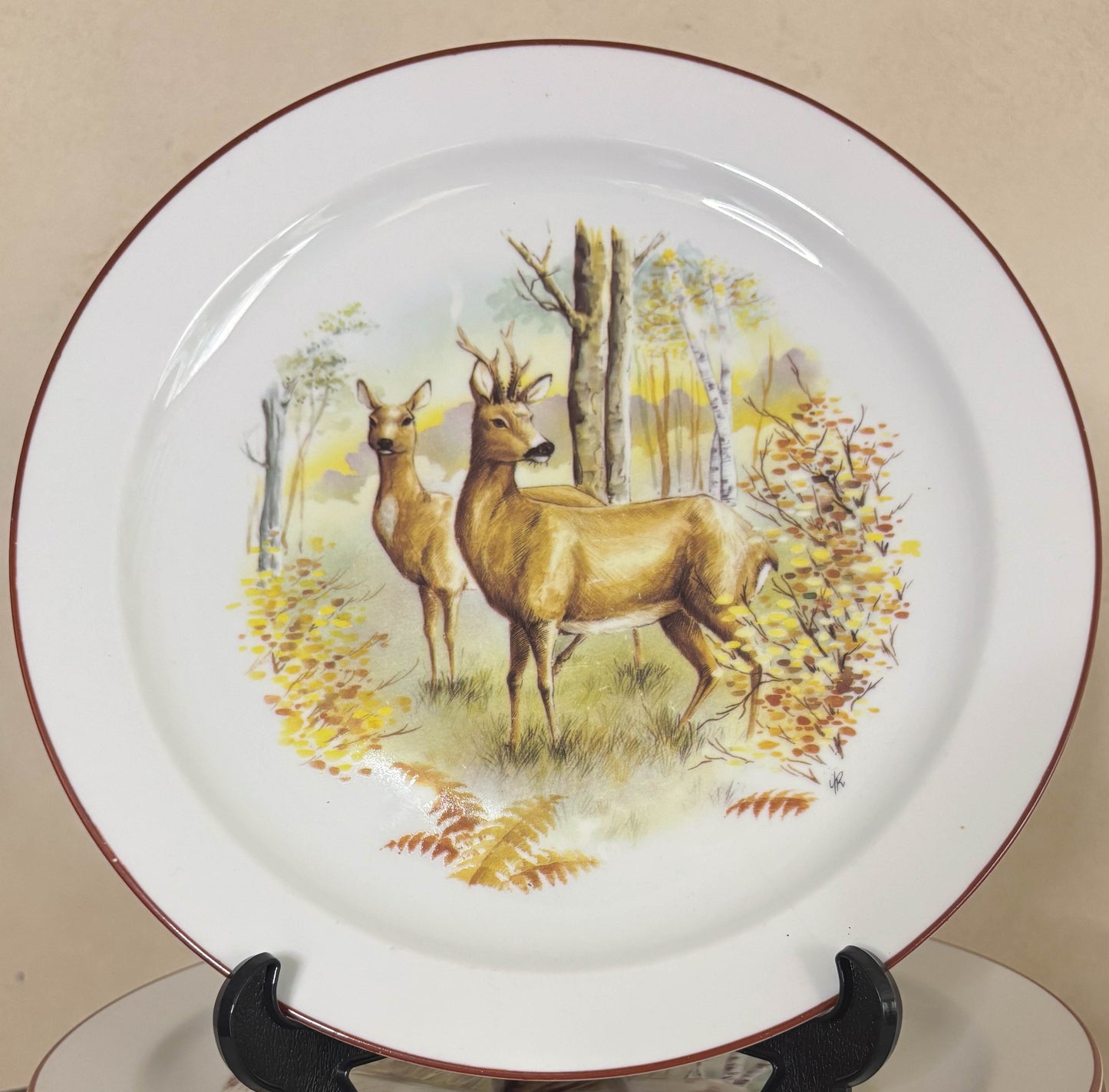 PLATOS LLANOS VINTAGE , FAUNA DEL BOSQUE.