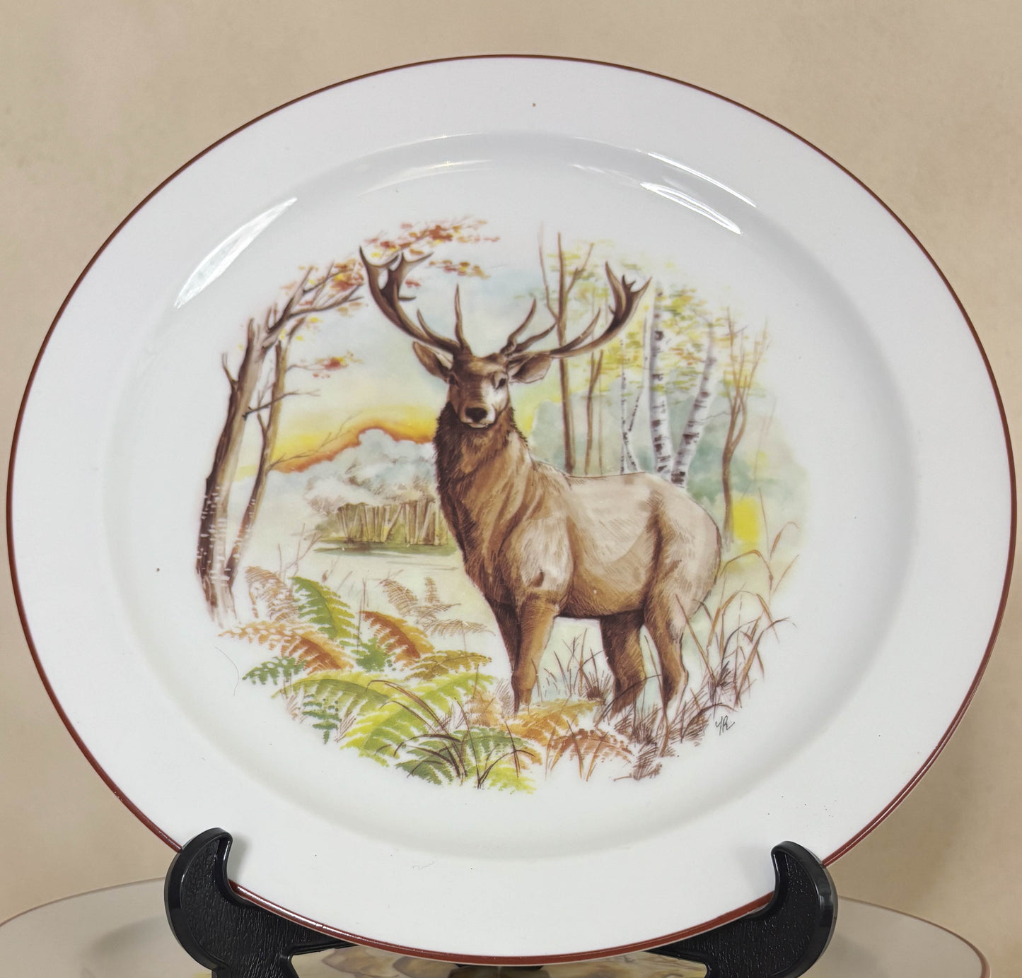 PLATOS LLANOS VINTAGE , FAUNA DEL BOSQUE.