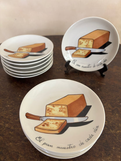 JUEGO DE 12 PLATOS PARA EL PAN.