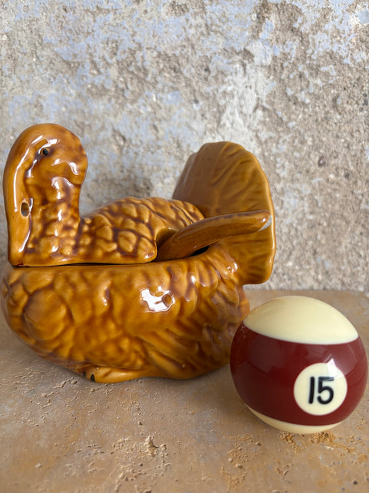 AZUCARERO EN FORMA DE PAVO.