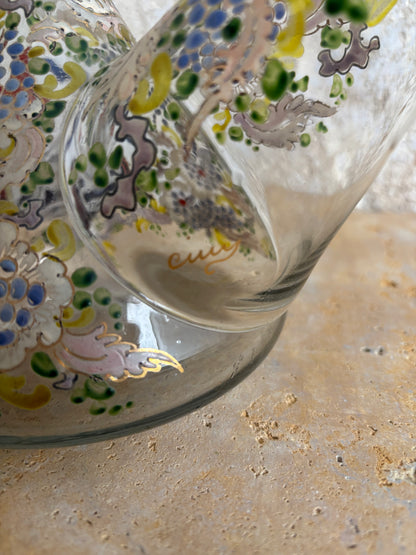 PORRÓN ANTIGUO DE CRISTAL FIRMADO POR CIRERA