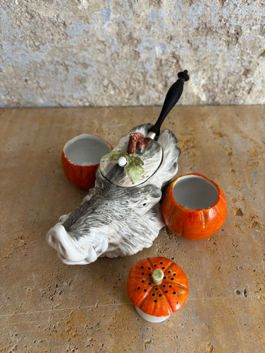 SALSERA-MOSTACERA ANTIGUA PORCELANA.