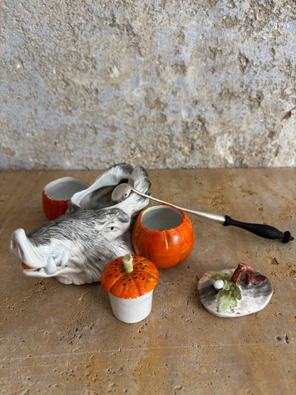 SALSERA-MOSTACERA ANTIGUA PORCELANA.