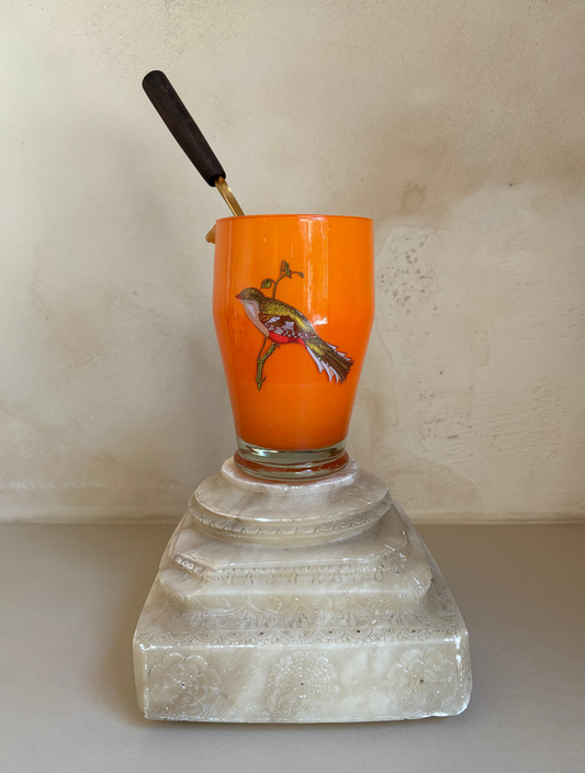 VASO MEZCLADOR DE CRISTAL VINTAGE.