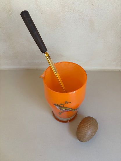 VASO MEZCLADOR DE CRISTAL VINTAGE.