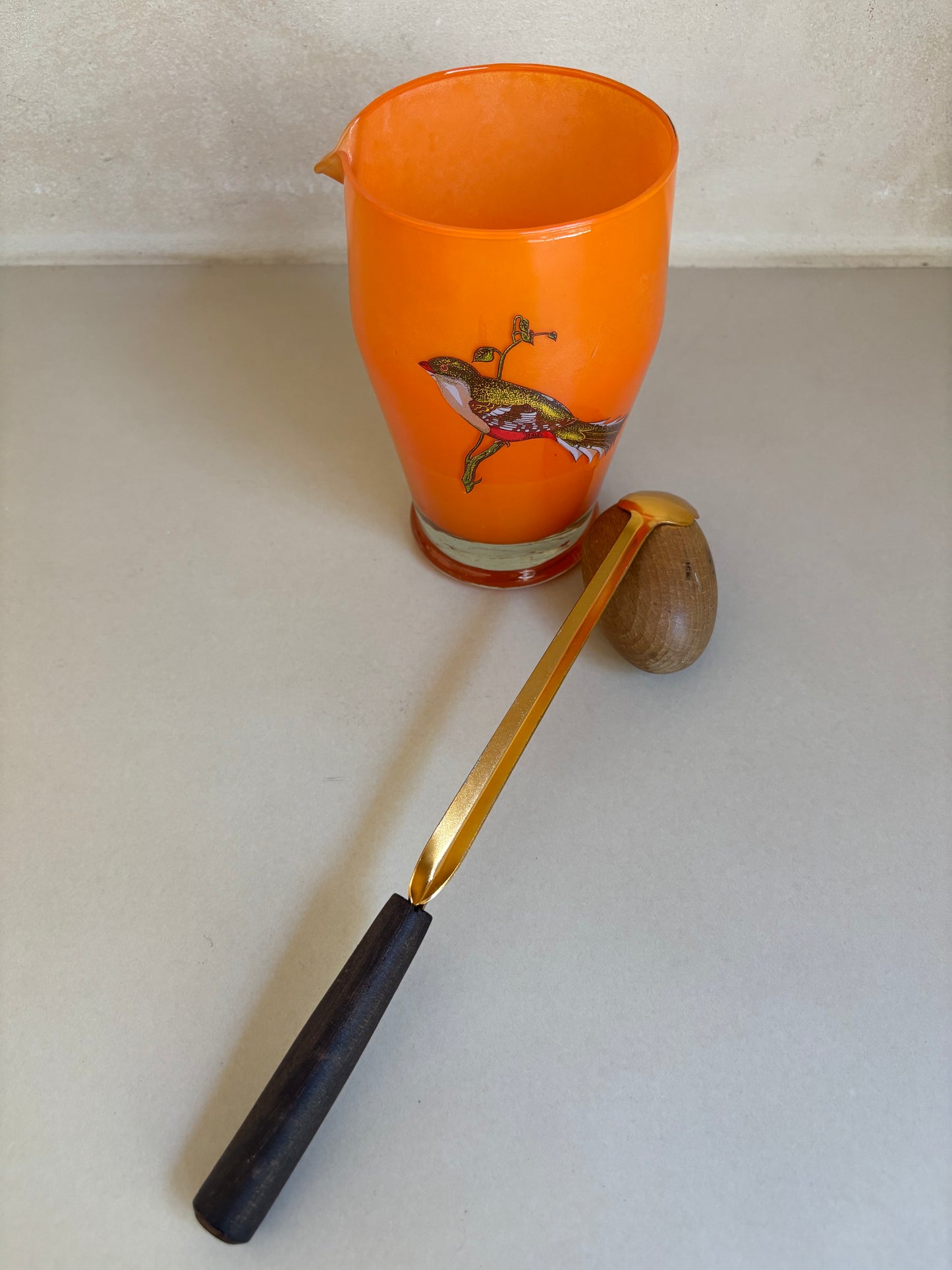 VASO MEZCLADOR DE CRISTAL VINTAGE.