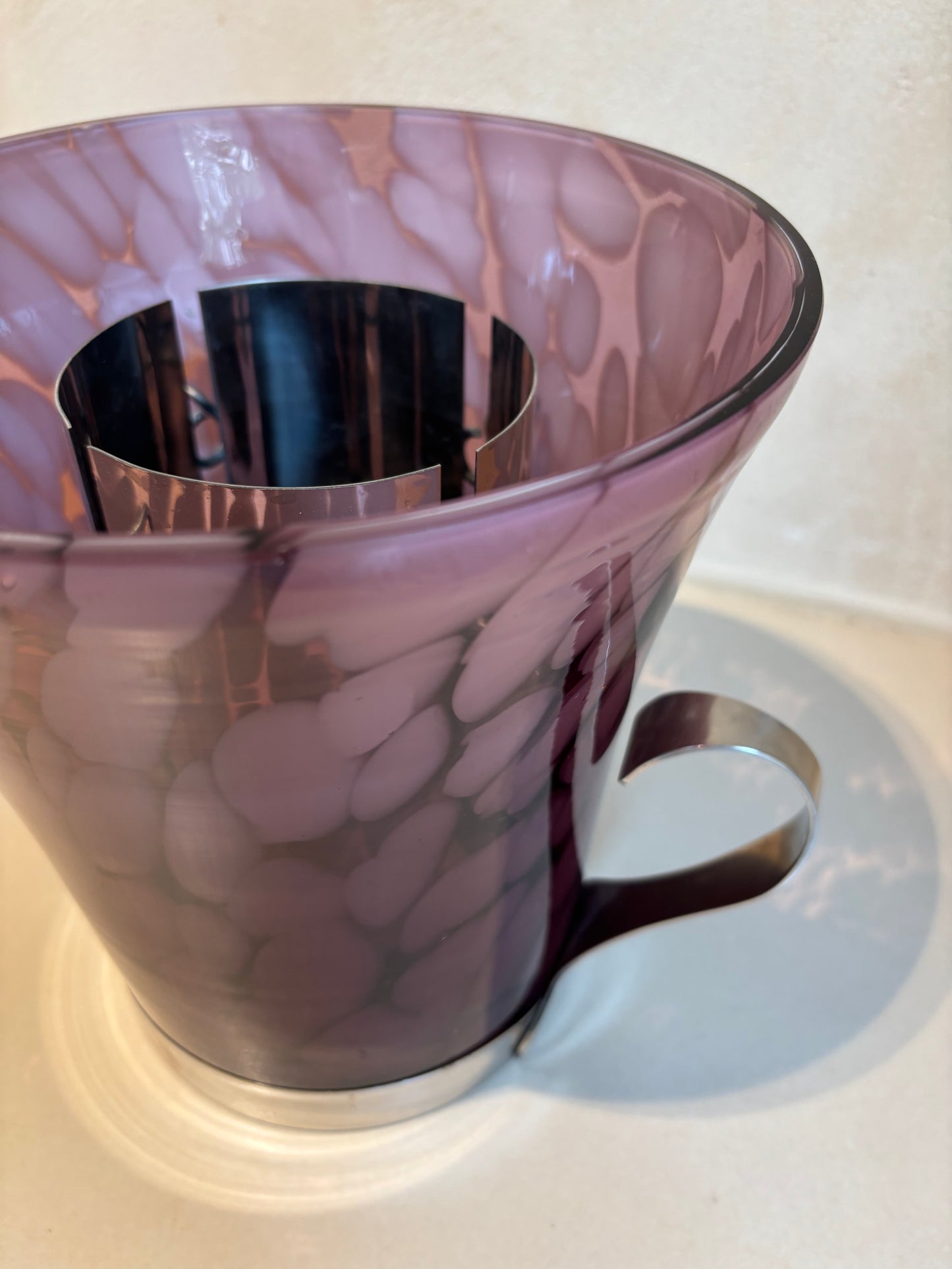 CUBITERA ART DECO EN CRISTAL DE  MURANO