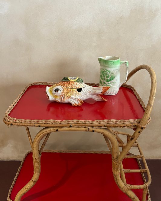 CARRITO-CAMARERA DE BAMBU AÑOS 60.