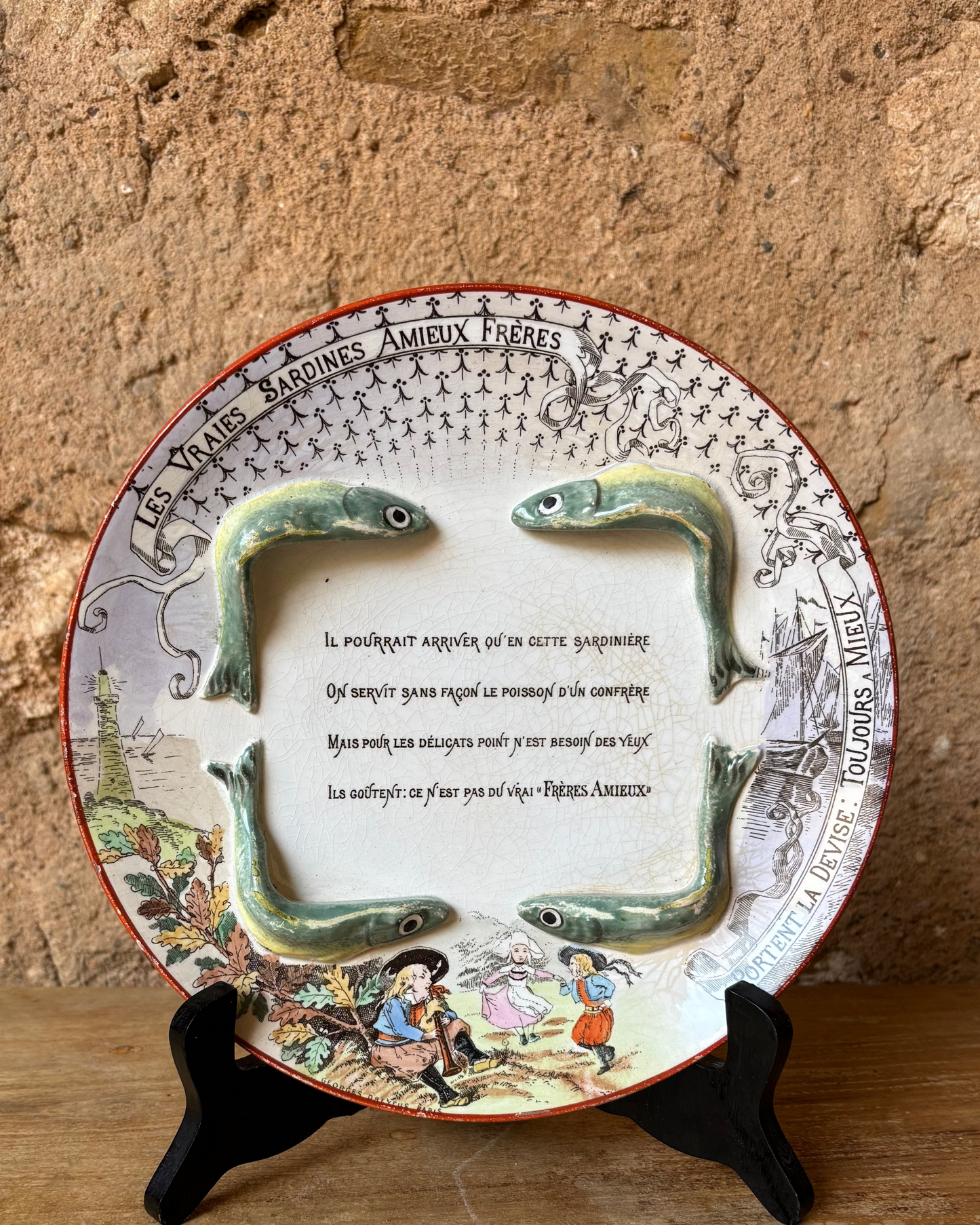 PLATO PUBLICITARIO PARA LA FIRMA AMIEUX FRÈRES.