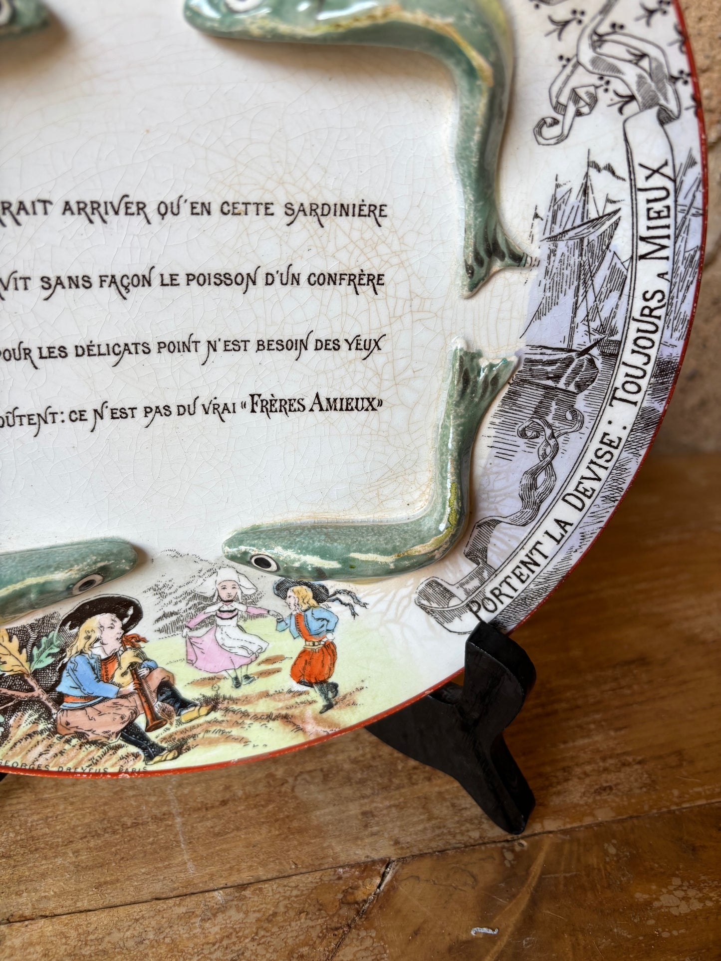 PLATO PUBLICITARIO PARA LA FIRMA AMIEUX FRÈRES.