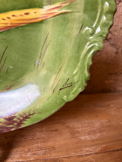 FUENTE EN PORCELANA ANTIGUA DE LIMOGES.