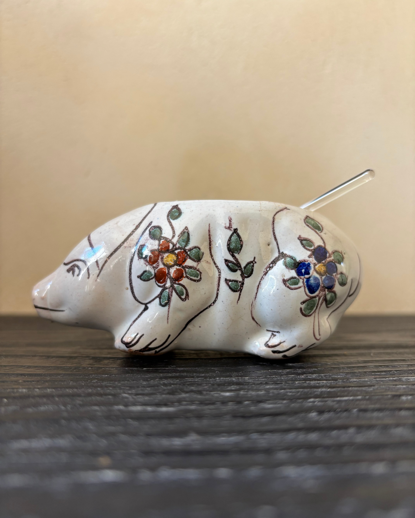 ANTIGUO SALERO DE PELLIZCO EN  LOZA