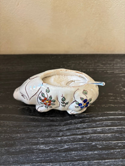 ANTIGUO SALERO DE PELLIZCO EN  LOZA