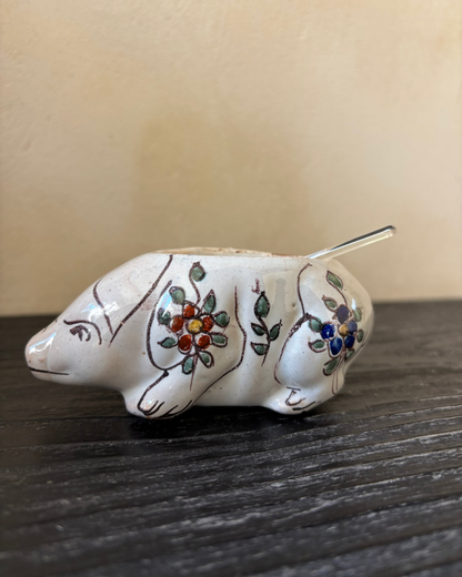 ANTIGUO SALERO DE PELLIZCO EN  LOZA