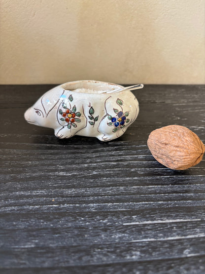 ANTIGUO SALERO DE PELLIZCO EN  LOZA