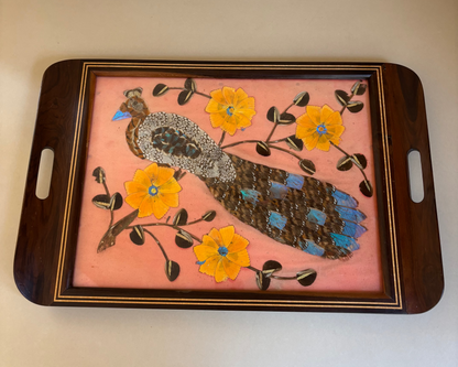 BANDEJA VINTAGE DE ALAS DE MARIPOSAS.