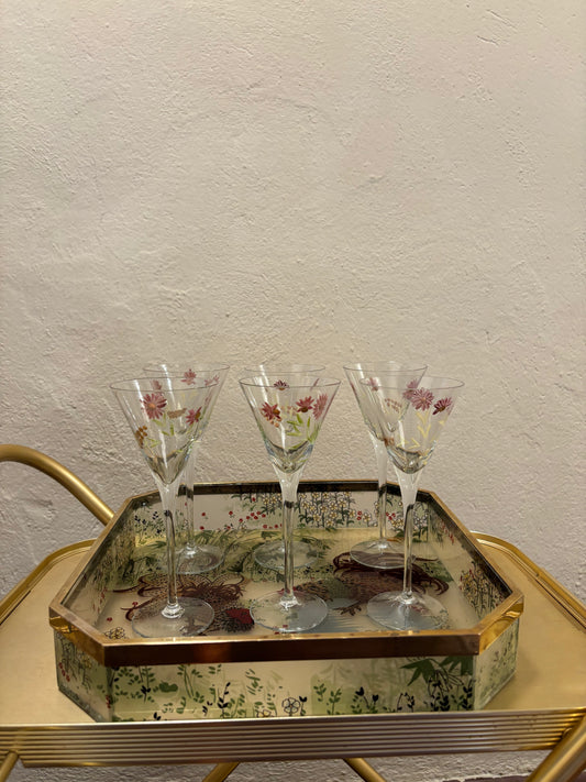 BANDEJA VINTAGE EN METACRILATO ESTAMPADO.