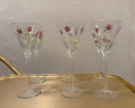 COPAS DE CRISTAL ANTIGUO.