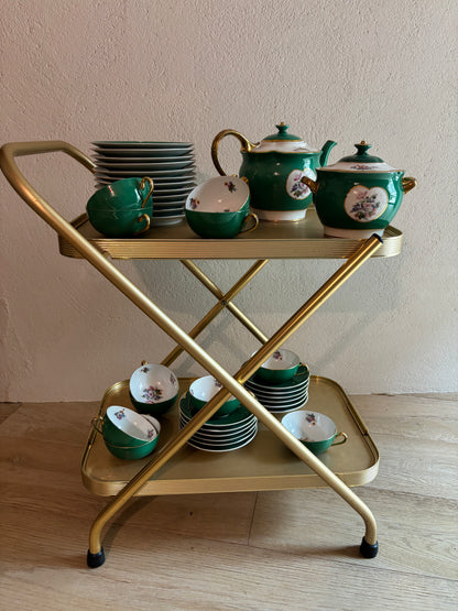 JUEGO DE TÉ DE PORCELANA DE LIMOGES.