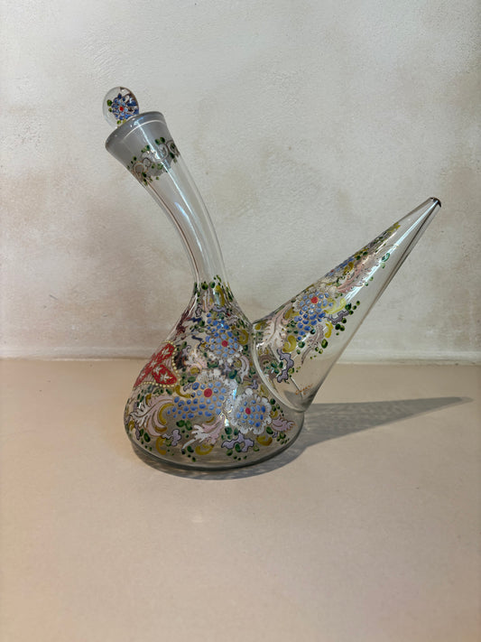 PORRÓN ANTIGUO DE CRISTAL FIRMADO POR CIRERA