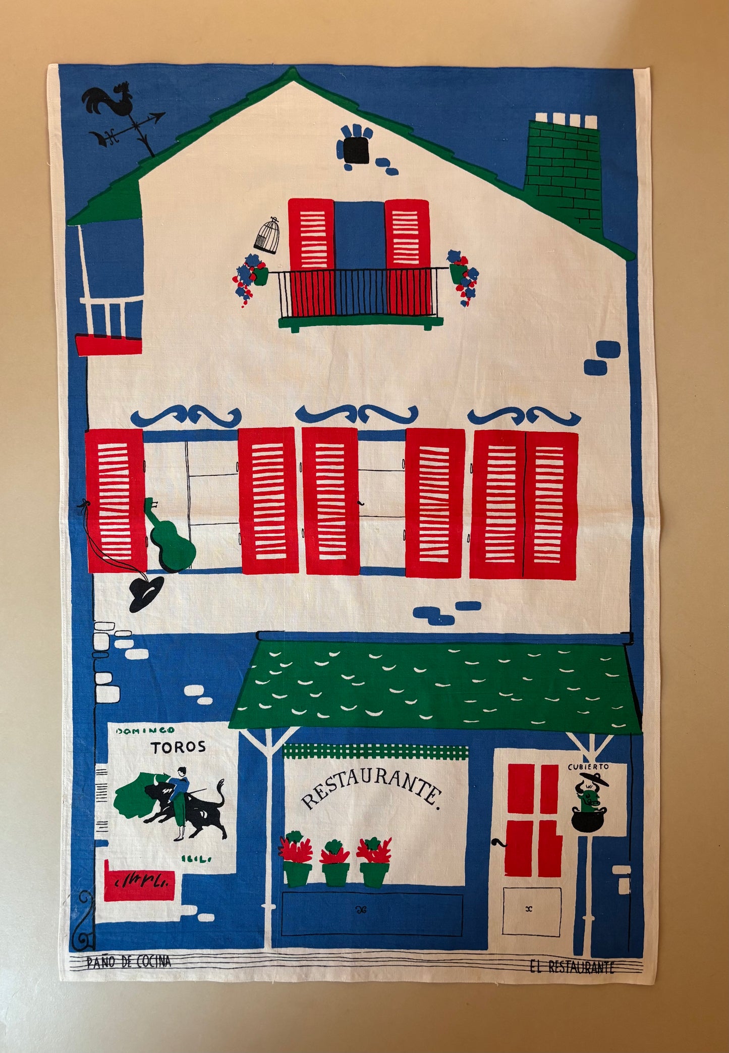 PAÑO DE COCINA AÑOS 60.