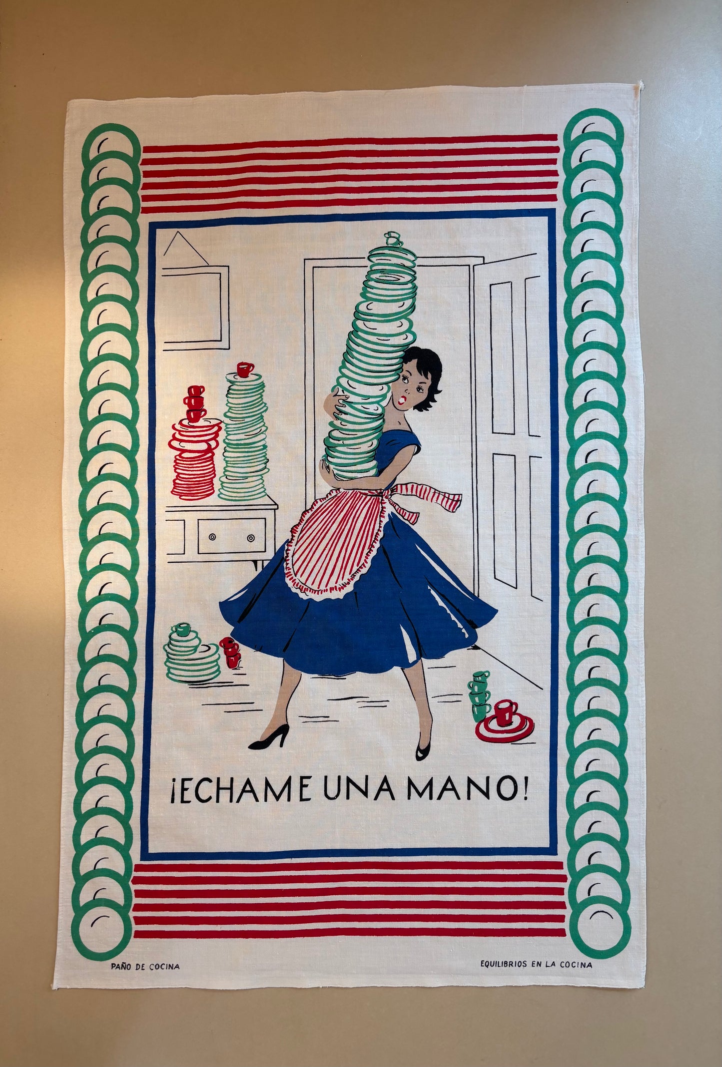 PAÑO DE COCINA AÑOS 60.