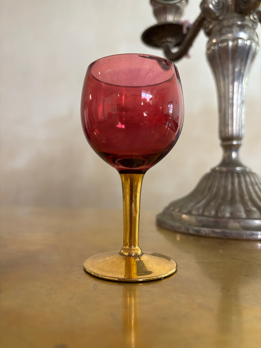 COPAS DE CRISTAL ANTIGUO VINO DULCE.