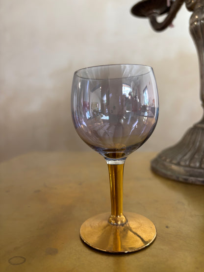 COPAS DE CRISTAL ANTIGUO VINO DULCE.