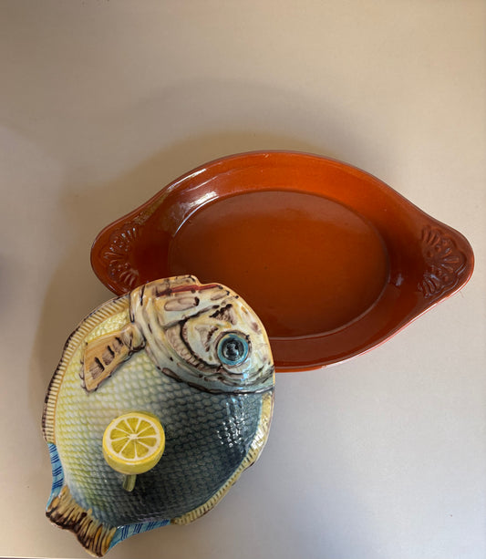 FUENTE DE BARRO PARA HORNO DE MANISES.