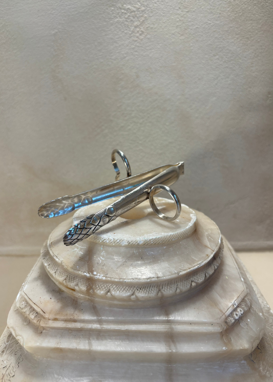 PINZAS DE ALPACA PARA LOS ESPARRAGOS.