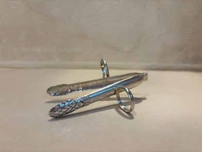 PINZAS DE ALPACA PARA LOS ESPARRAGOS.