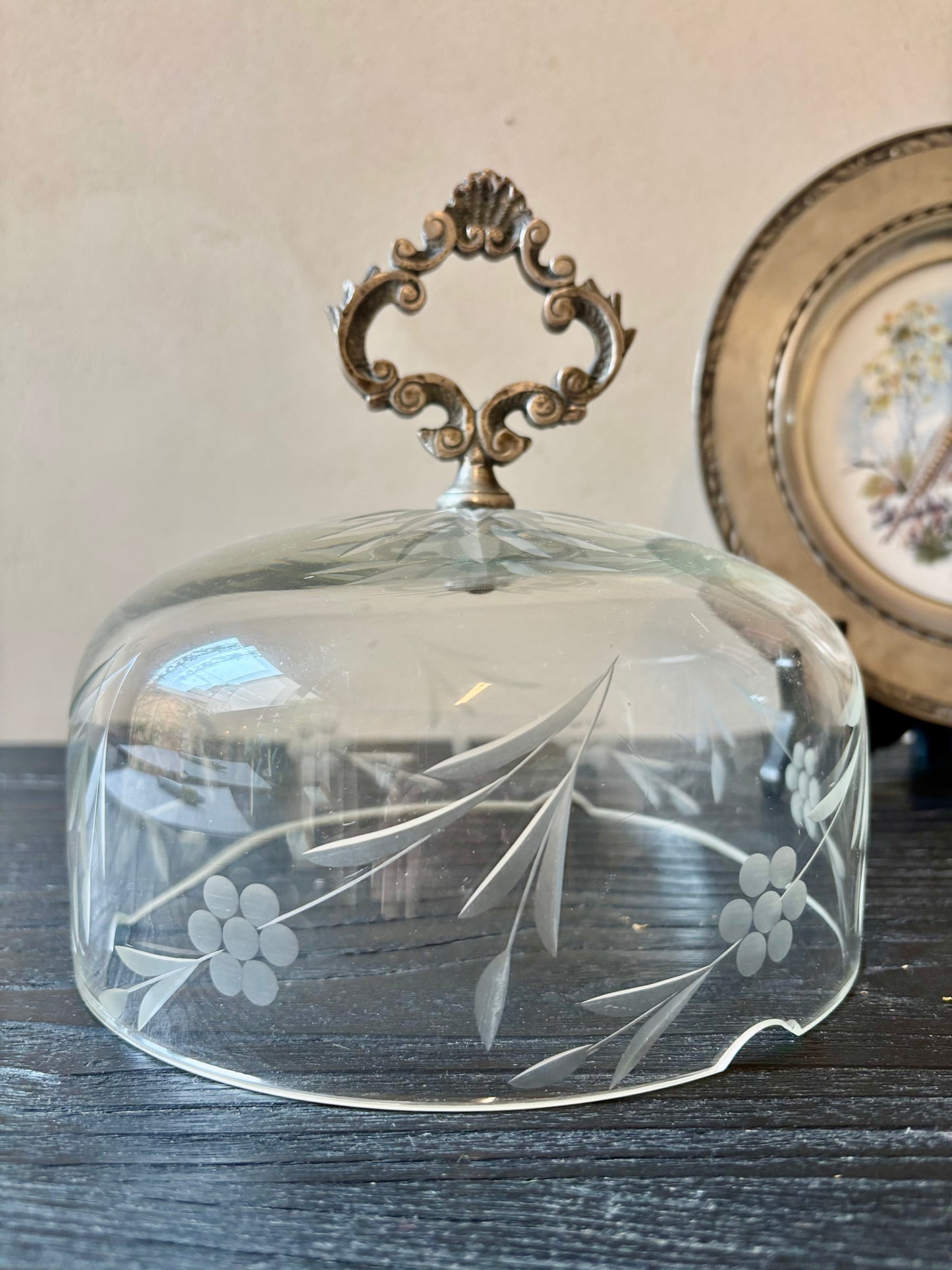 QUESERA MID-CENTURY EN CRISTAL.