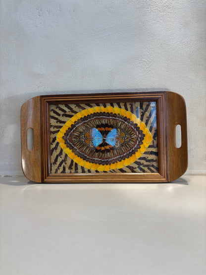 BANDEJA VINTAGE DE ALAS DE MARIPOSAS.