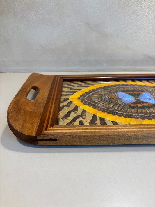 BANDEJA VINTAGE DE ALAS DE MARIPOSAS.