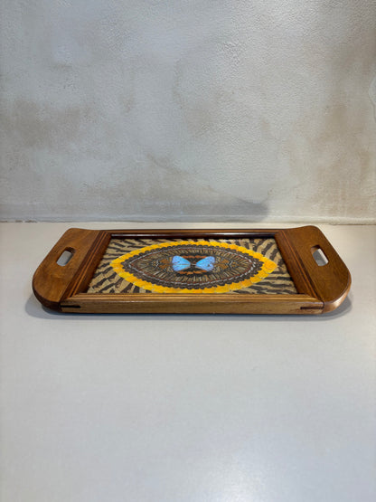 BANDEJA VINTAGE DE ALAS DE MARIPOSAS.