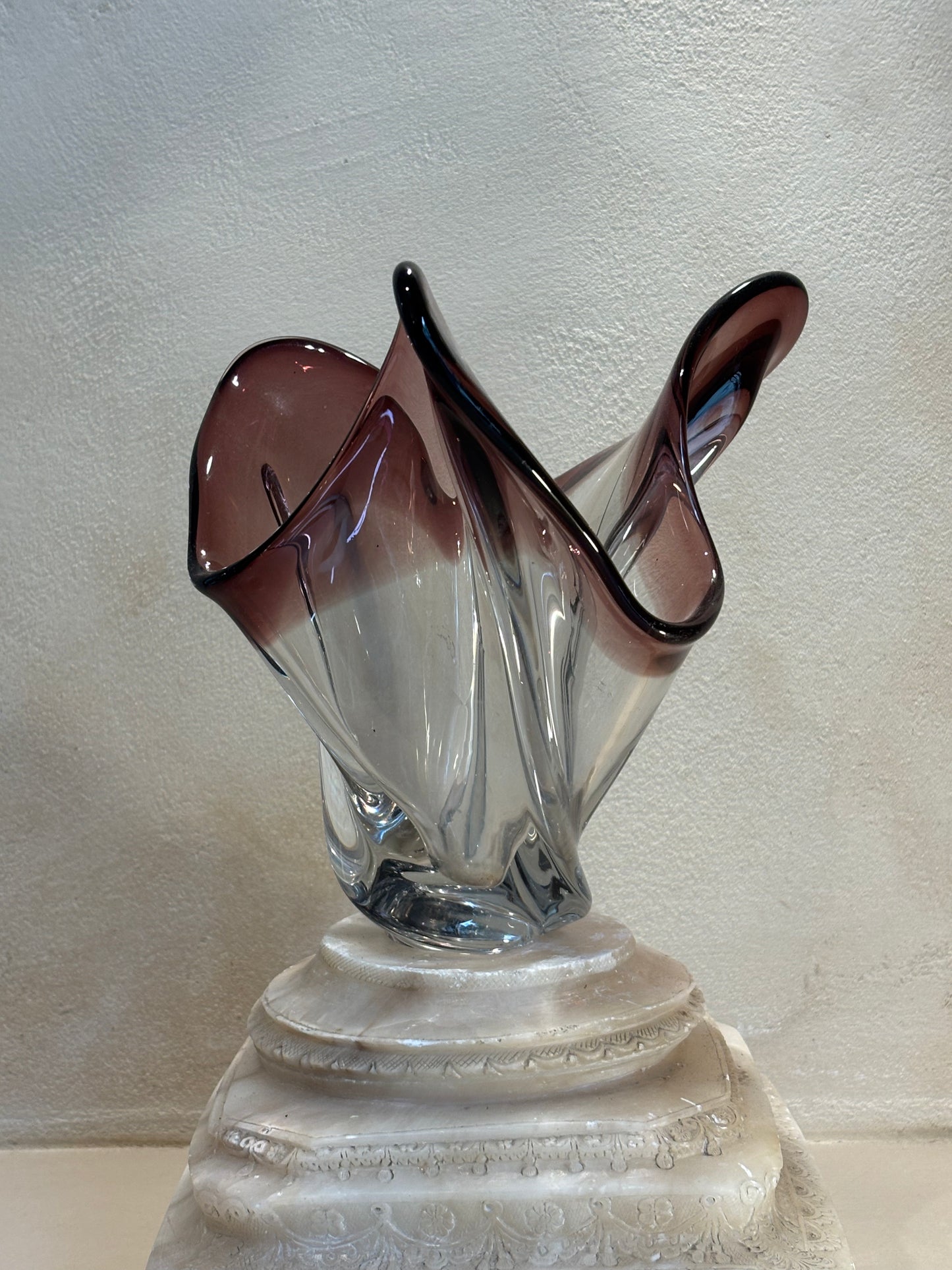 JARRÓN DE VIDRIO SOPLADO "FONT DEL VIDRE".