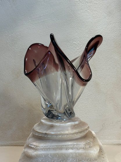 JARRÓN DE VIDRIO SOPLADO "FONT DEL VIDRE".