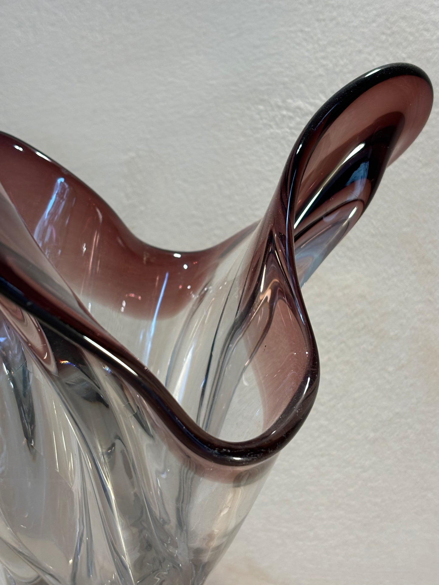 JARRÓN DE VIDRIO SOPLADO "FONT DEL VIDRE".